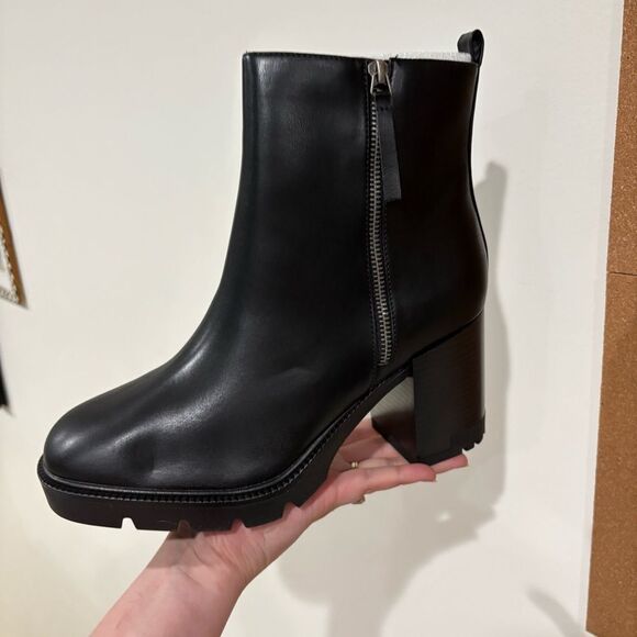 Esprit Women's Perlina Zip Side Block Heeled Booties Size 11 - Picture 4 of 7